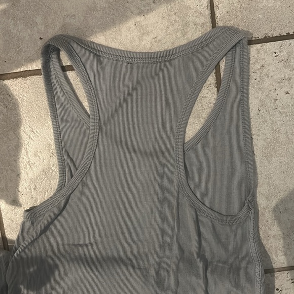 Splendid Ribbed Tank Dress in Grey (S) - Picture 7 of 7
